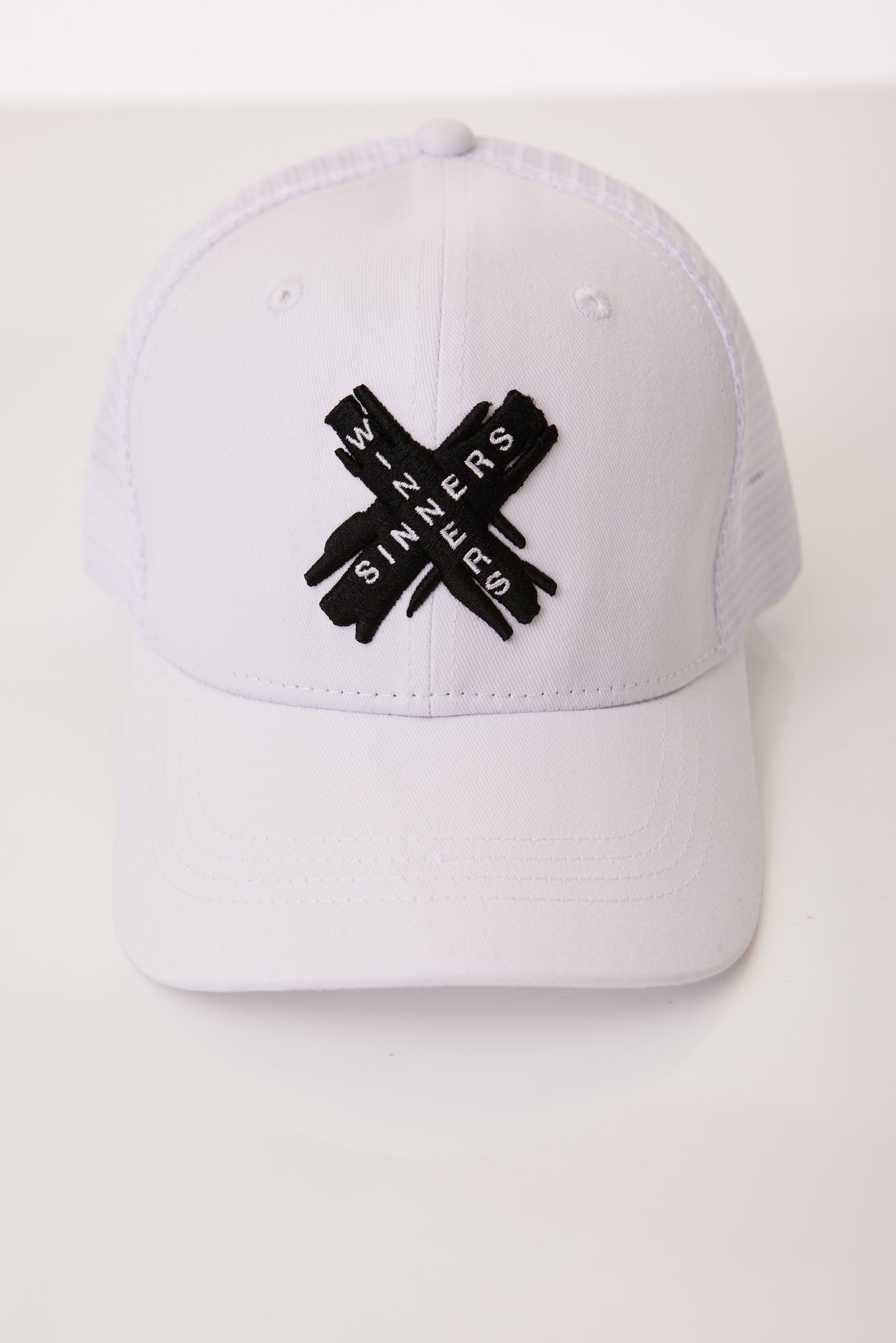 White Winners&Sinners X Logo Mesh Trucker Hat