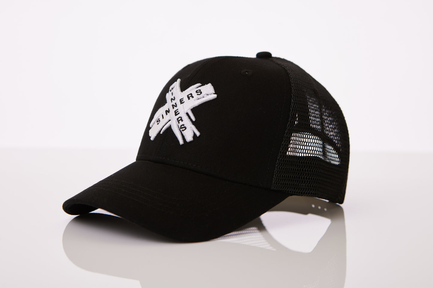 Black Winners&Sinners X Logo Mesh Trucker Hat