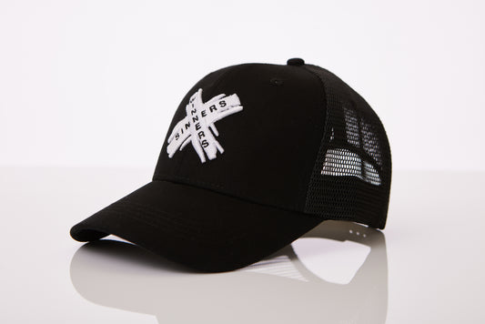 Black Winners&Sinners X Logo Mesh Trucker Hat