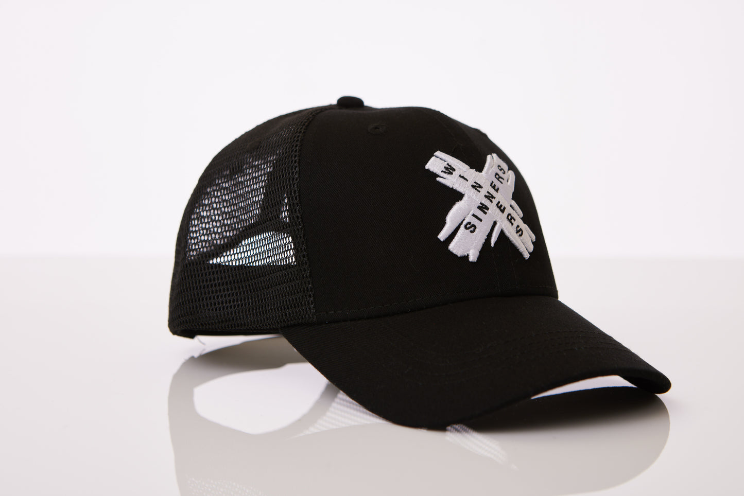 Black Winners&Sinners X Logo Mesh Trucker Hat