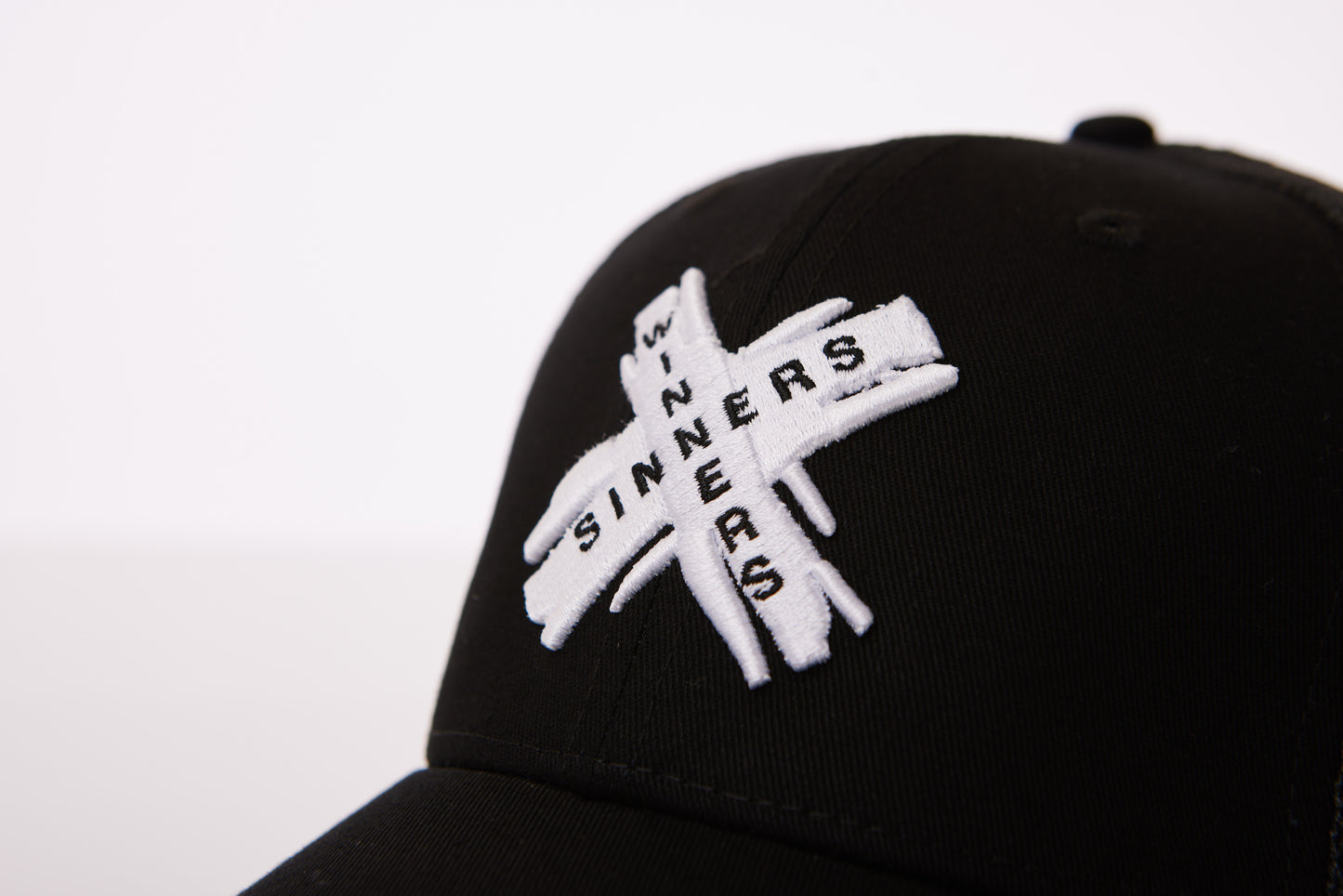 Black Winners&Sinners X Logo Mesh Trucker Hat